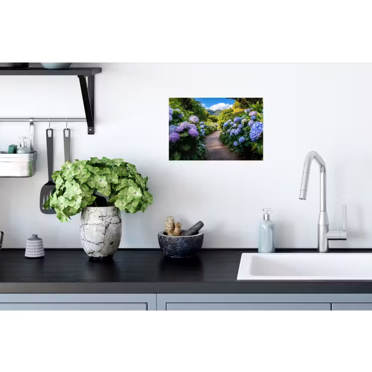Muursticker - Hortsensia - Pad - Bloemen — 2