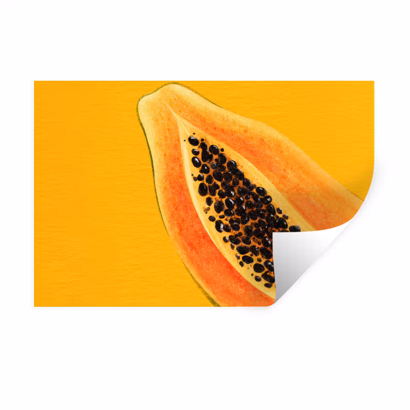 Muursticker - Papaja - Oranje - Topisch — 1