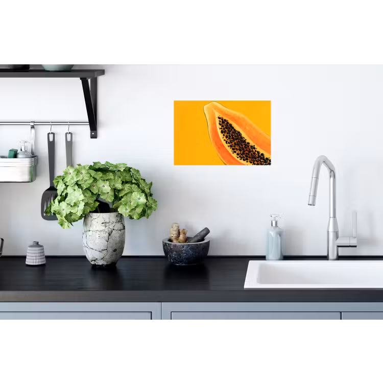 Muursticker - Papaja - Oranje - Topisch — 2