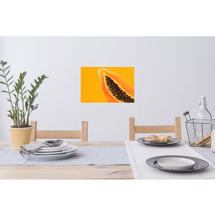 Muursticker - Papaja - Oranje - Topisch — 3