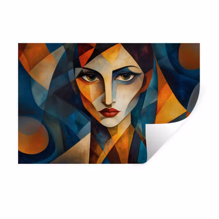 Muursticker - Portret - Abstract - Vormen — 1