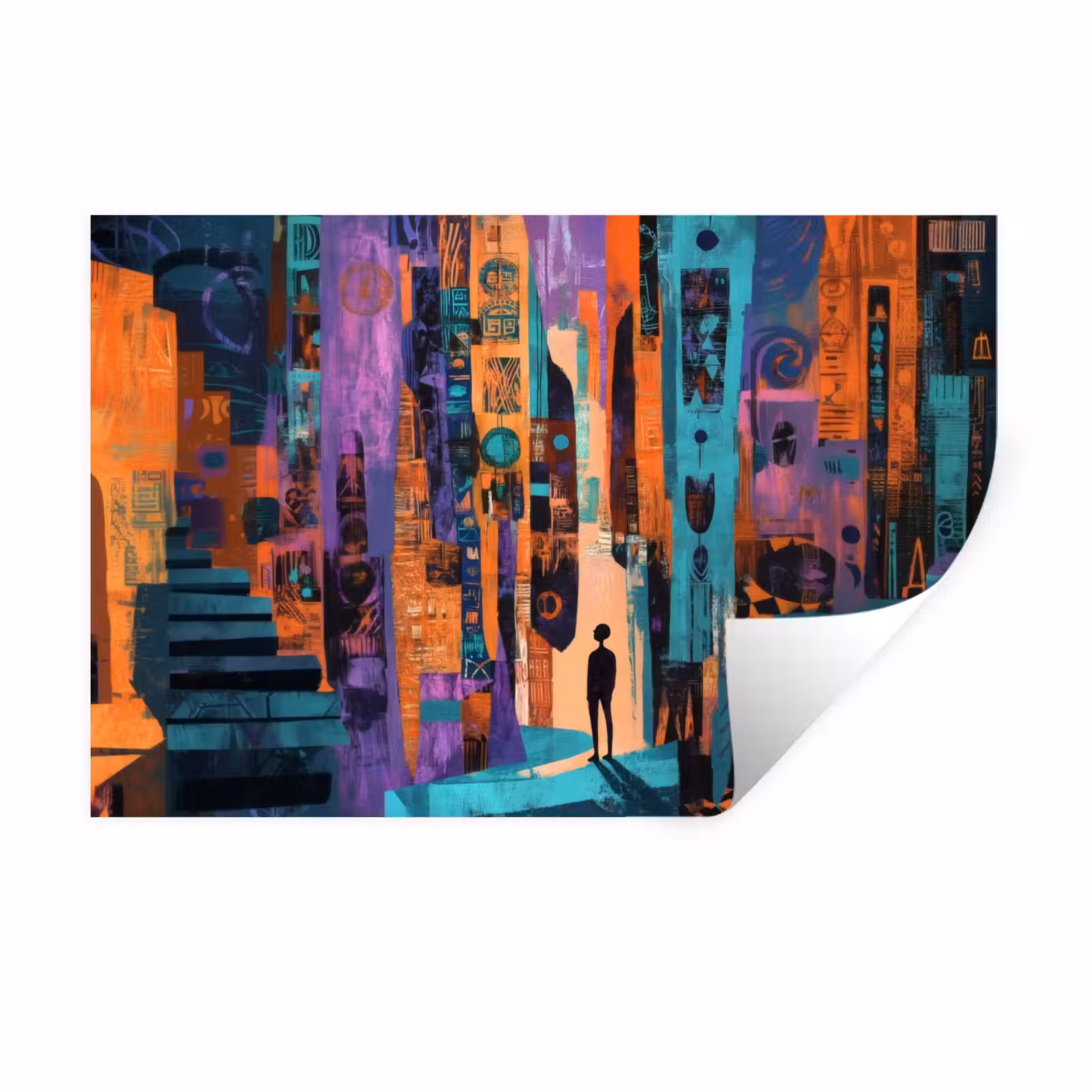 Muursticker - Abstract - Figuren - Kleurrijk — 1