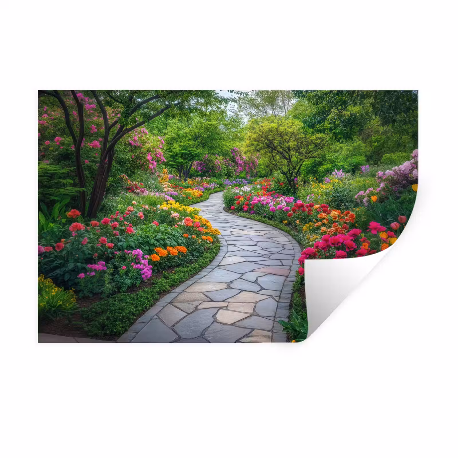 Muursticker - Park - Bloemen - Tuin — 1