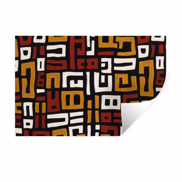Muursticker - Abstract - Patroon - Rood — 1