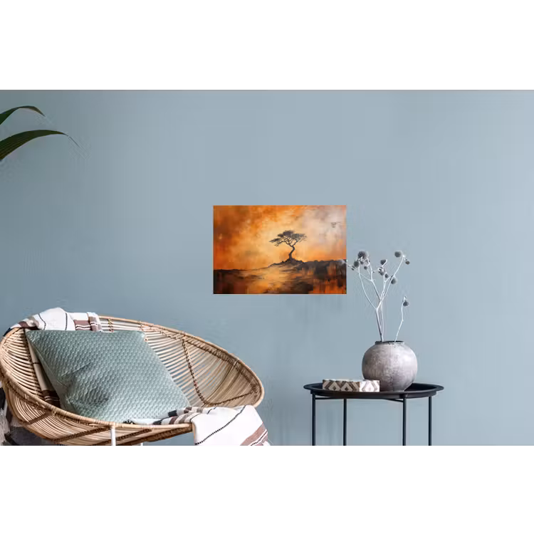 Muursticker - Boom - Landschap - Oranje — 4