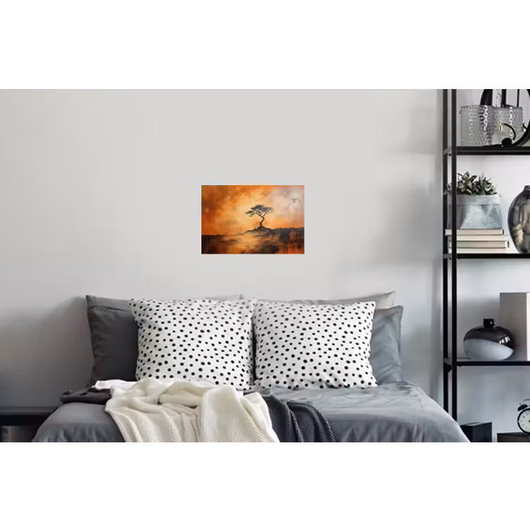 Muursticker - Boom - Landschap - Oranje — 5