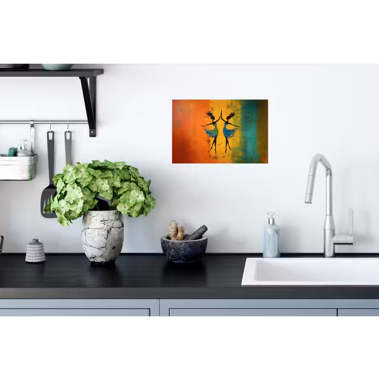 Muursticker - Dansen - Vrouwen - Verfstructuur — 2