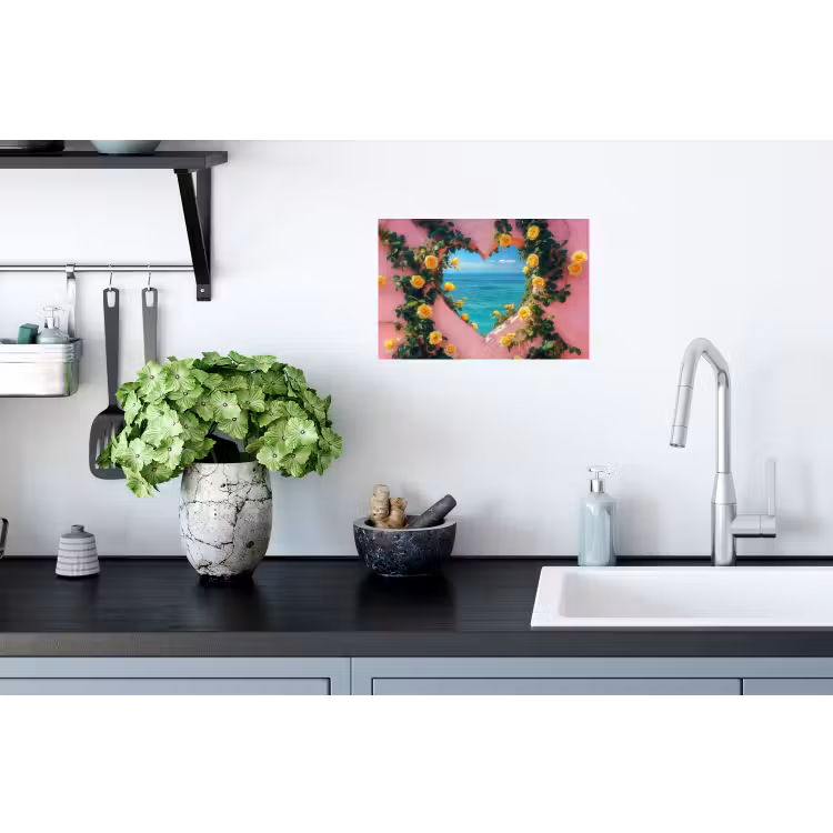 Muursticker - Hart - Zee - Muur — 2