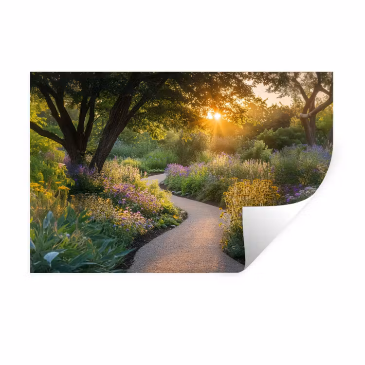 Muursticker - Pad - Bloemen - Park — 1
