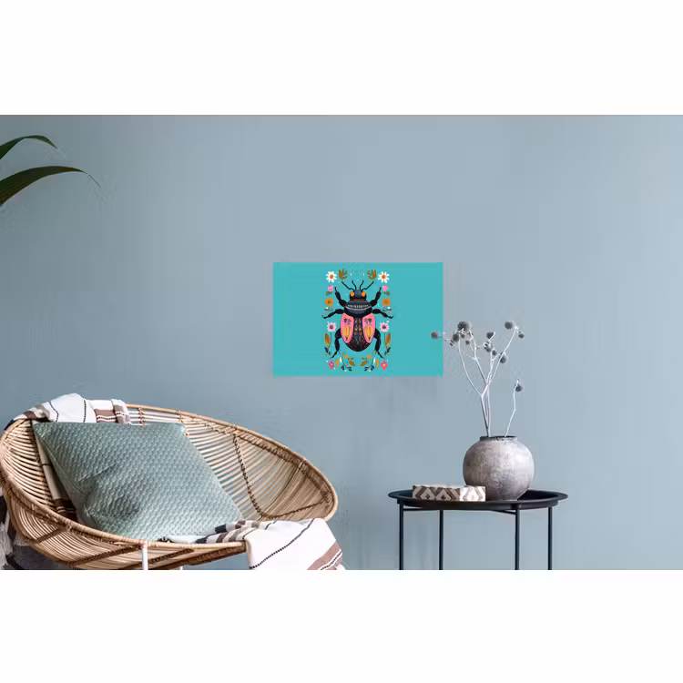 Muursticker - Kever - Bloemmotieven - Turquoise - Bladeren — 4