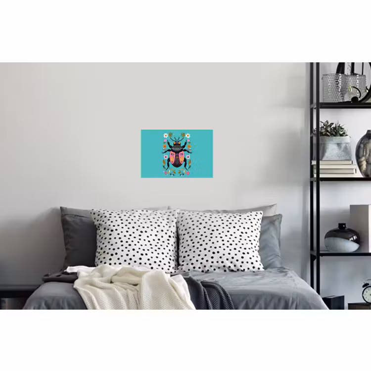 Muursticker - Kever - Bloemmotieven - Turquoise - Bladeren — 5
