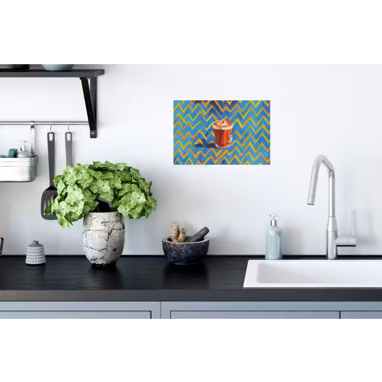Muursticker - Mok - Koffie - Zigzag - Slagroom — 2