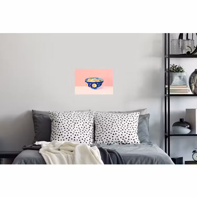 Muursticker - Noodles - Kom - Blauw - Illustratie — 5