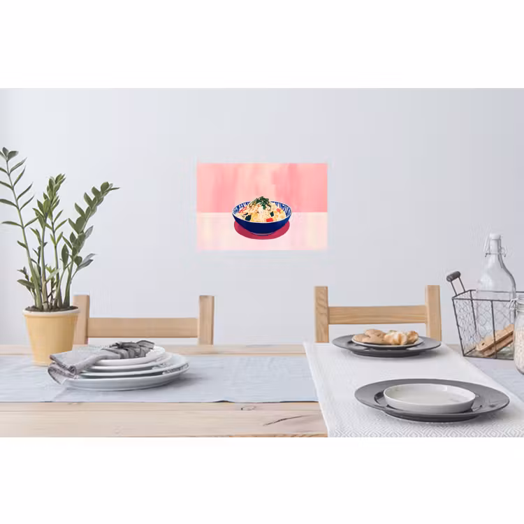 Muursticker - Rijst - Illustratie - Kom - Groente — 3