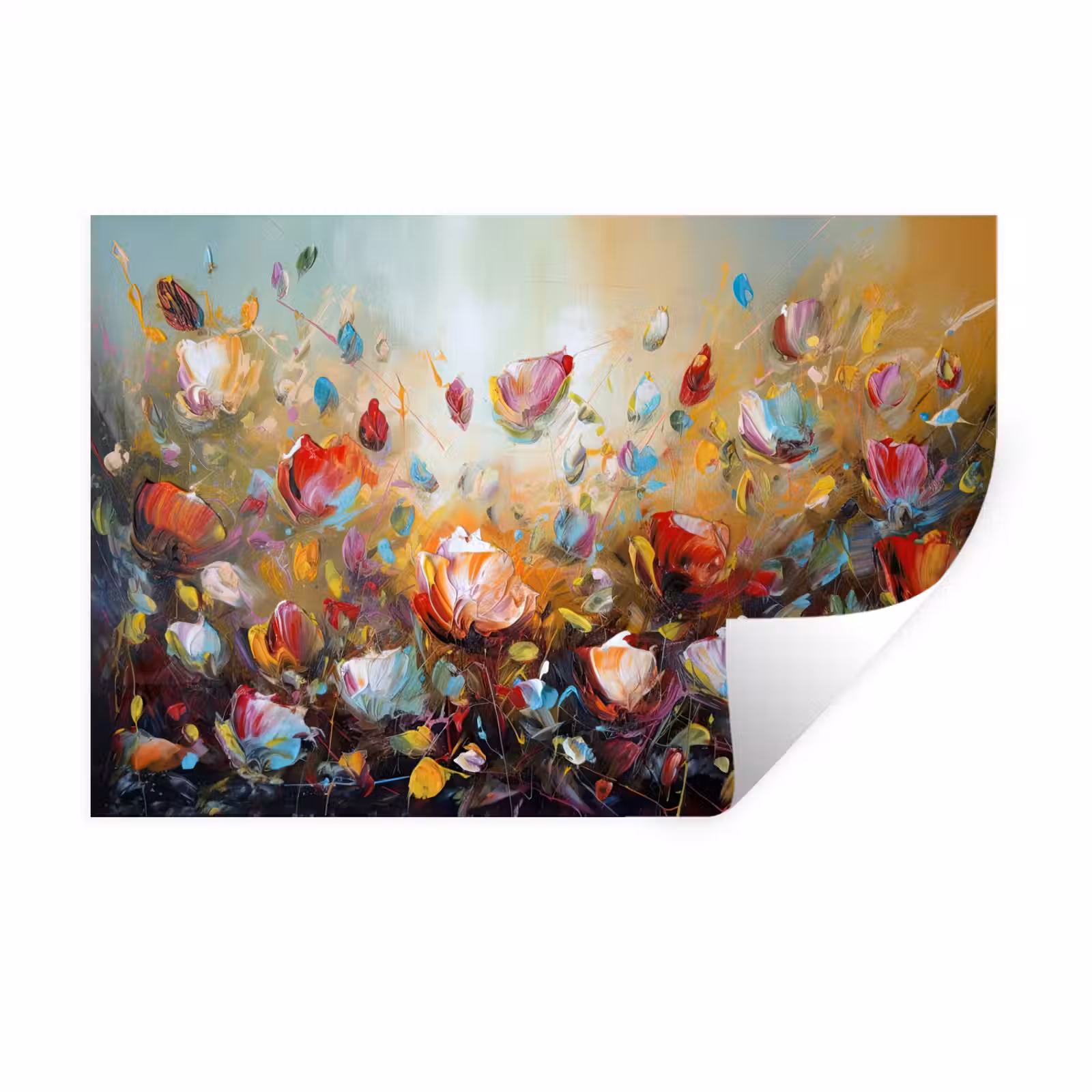 Muursticker - Bloemen - Kunst - Natuur - Olieverf — 1