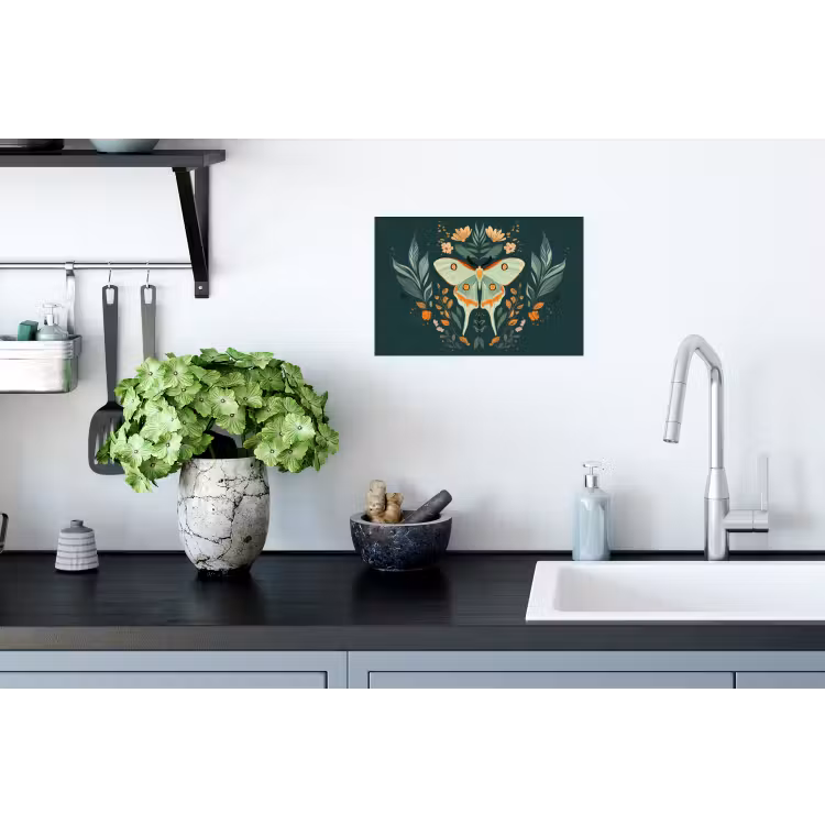 Muursticker - Sierlijk - Vlinder - Groen - Bladeren — 2