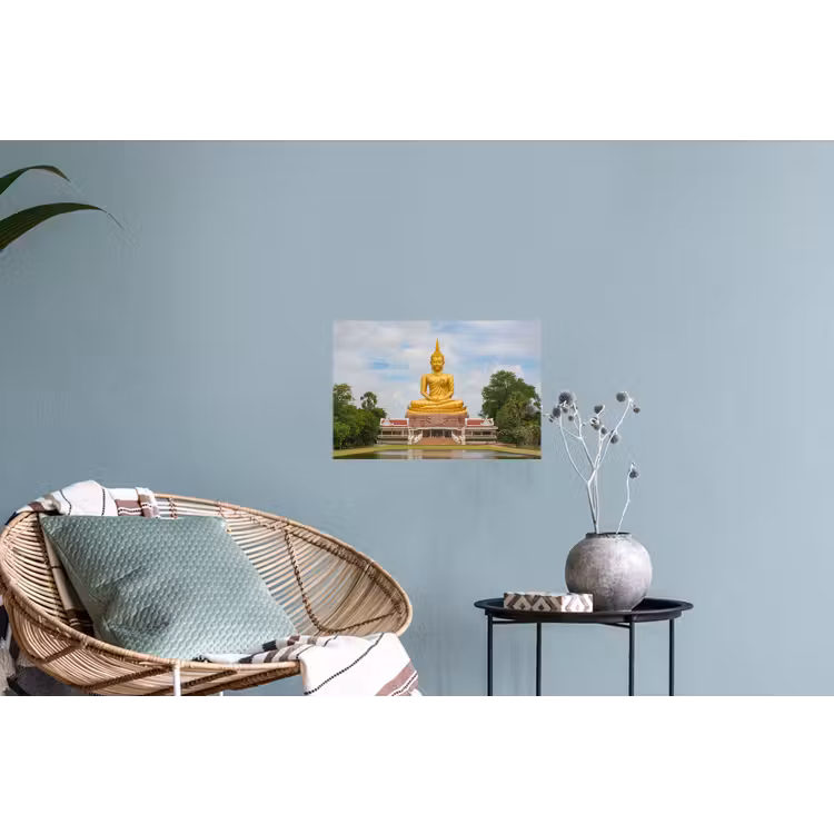 Muursticker - Boeddha - Buddha beeld - Goud - Religie — 4