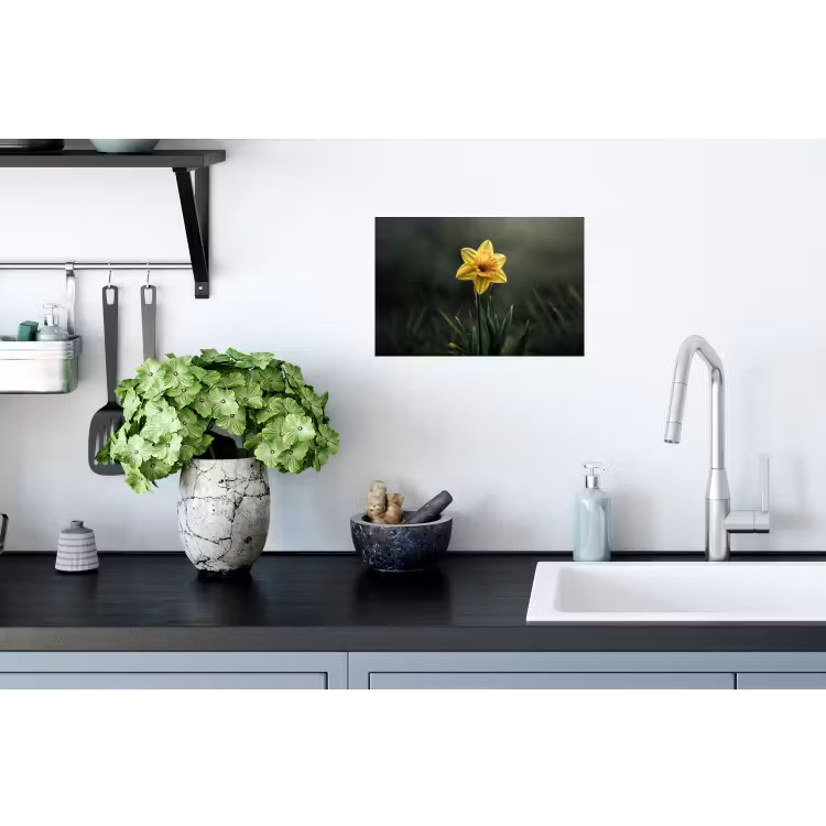 Muursticker - Bloem - Narcis - Gras - Geel — 2