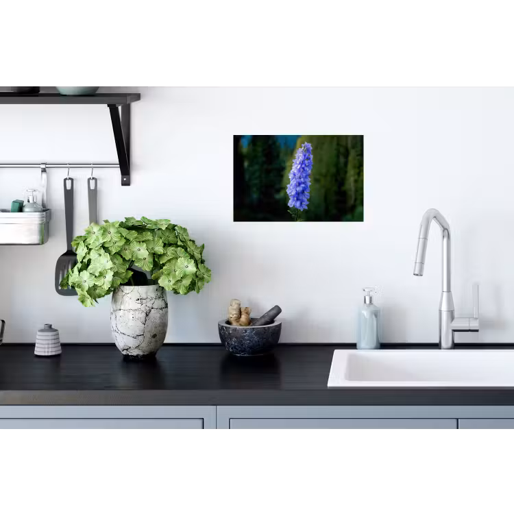Muursticker - Bloemen - Blauw - Dennenboom — 2