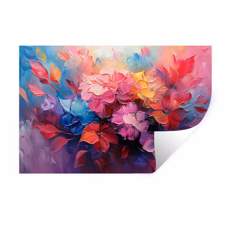 Muursticker - Bloemen - Roze - Watercolor - Kunst — 1