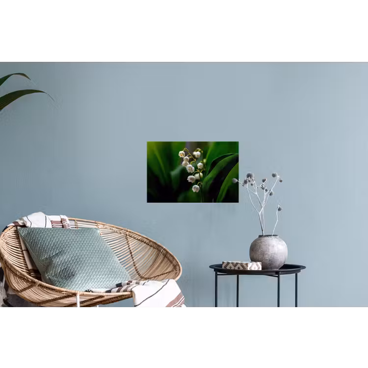 Muursticker - Bloemen - Wit - Bladeren - Lelietjes — 4