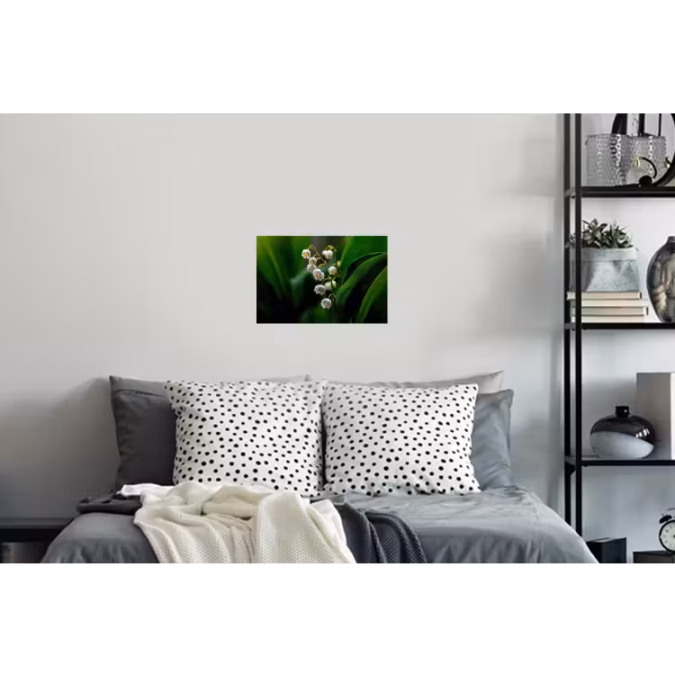 Muursticker - Bloemen - Wit - Bladeren - Lelietjes — 5