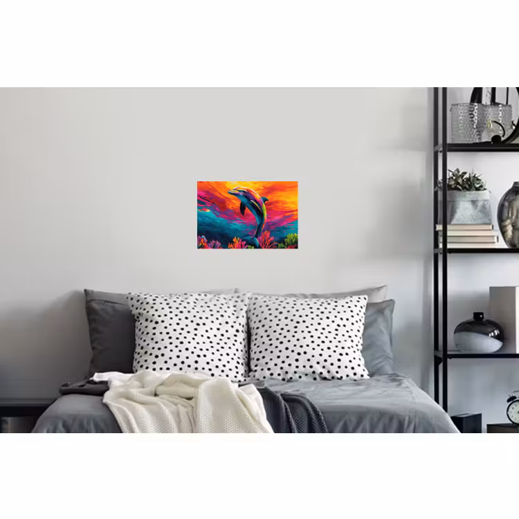 Muursticker - Dolfijn - Kleurrijk - Oceaan - Koraal — 5