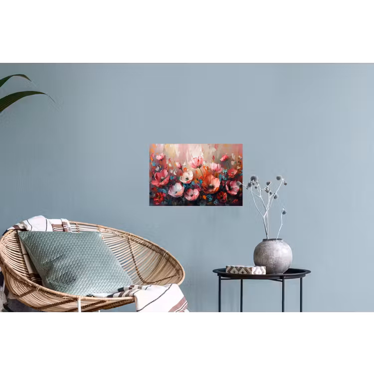 Muursticker - Klaprozen - Roze - Bloemen - Botanisch - Kunst — 4