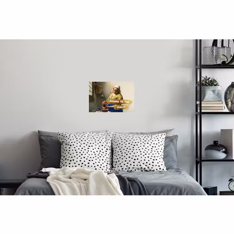 Muursticker - Melkmeisje - Goud - Quotes - Schilderij - Oude meesters — 5
