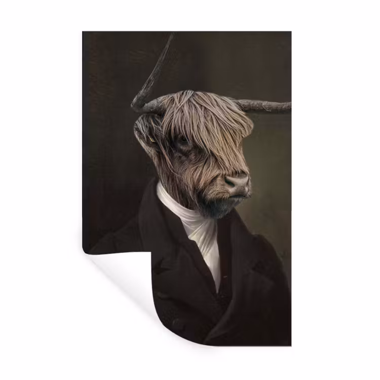 Muursticker - Oude Meesters - Schotse Hooglander - Dieren — 1
