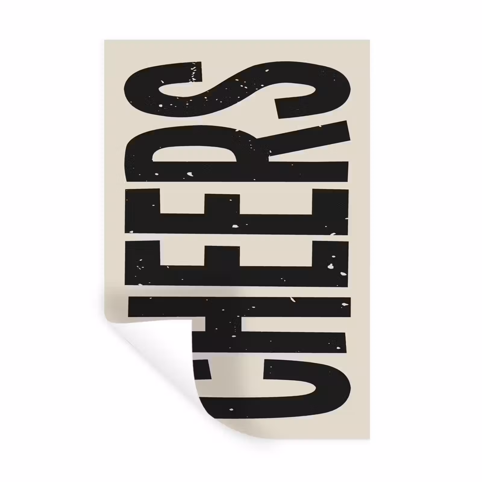 Muursticker - Cheers - Japandi - Zwart - Letters — 1