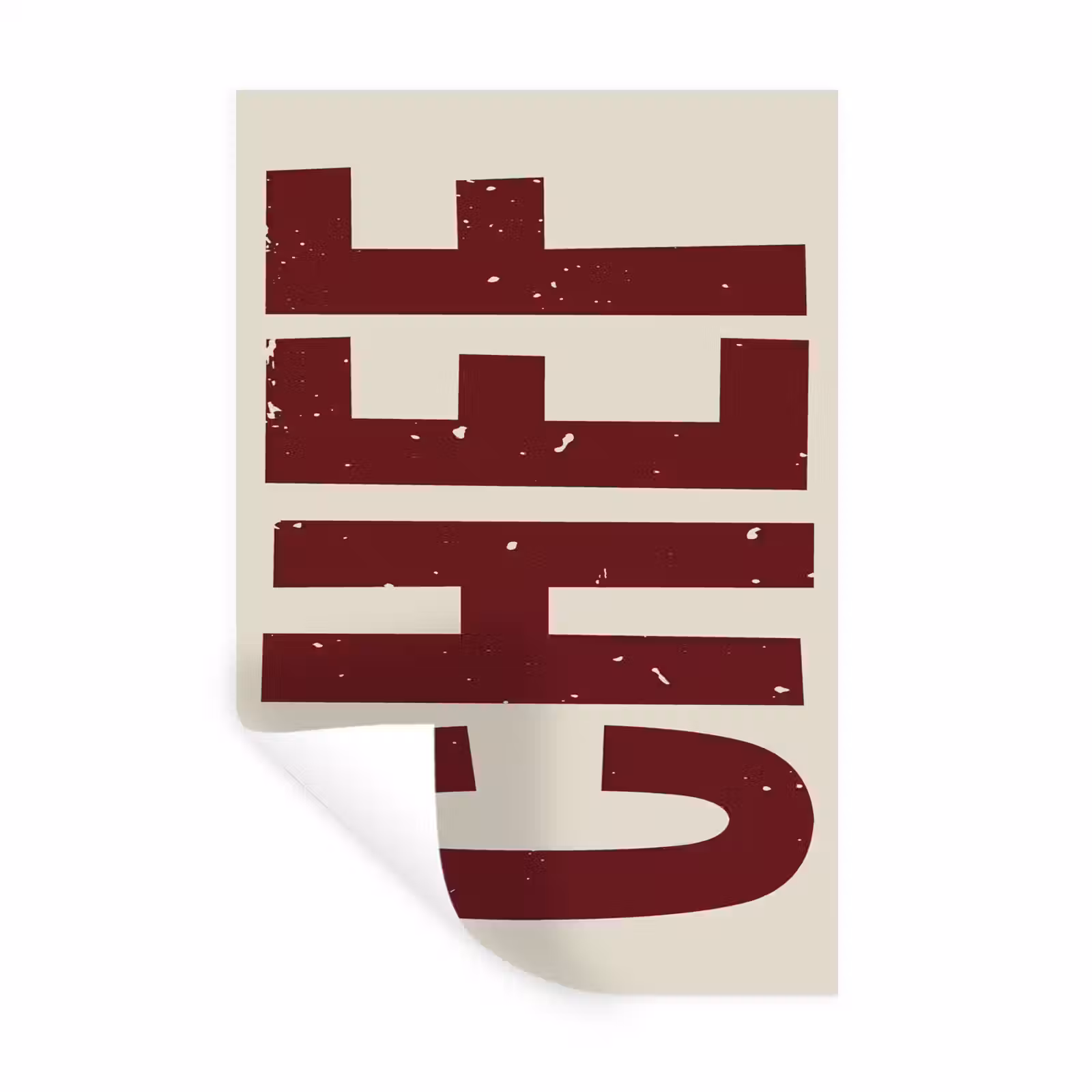 Muursticker - Chef - Rood - Japandi - Vintage — 1
