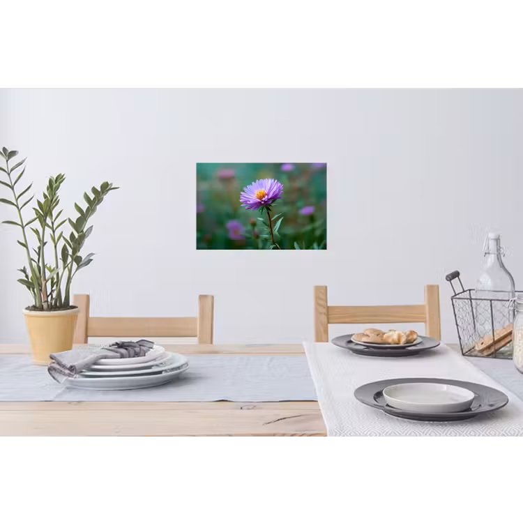 Muursticker - Aster - Paars - Bloem - Blaadjes — 3