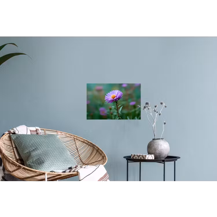 Muursticker - Aster - Paars - Bloem - Blaadjes — 4