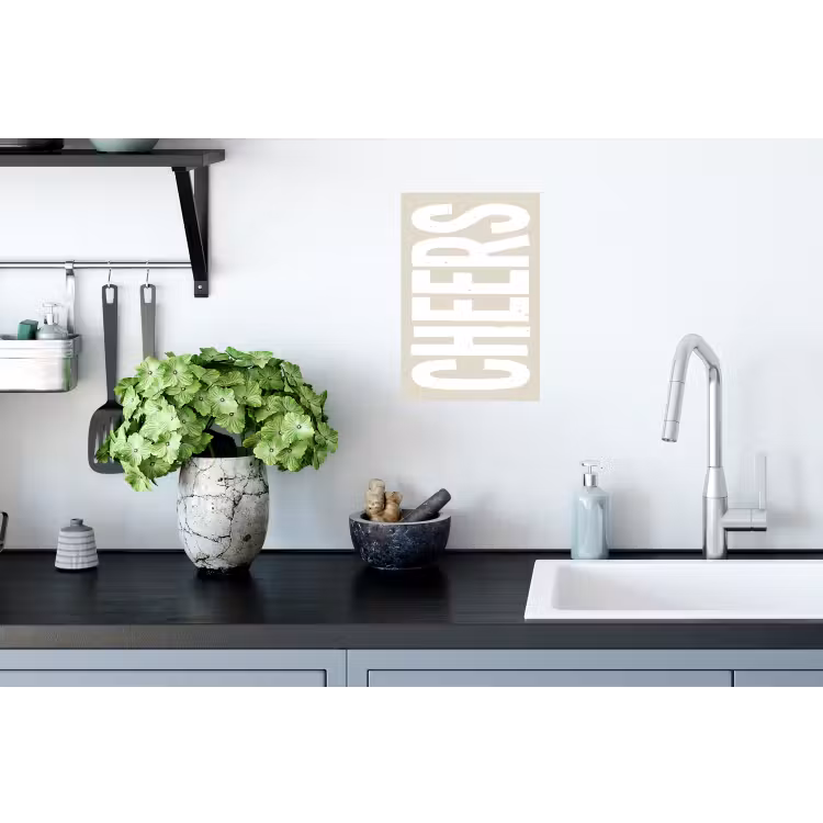 Muursticker - Cheers - Feest - Japandi - Vintage — 2