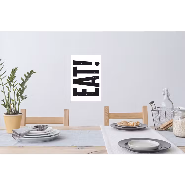 Muursticker - Decoratie - Eten - Zwart - Wit — 3