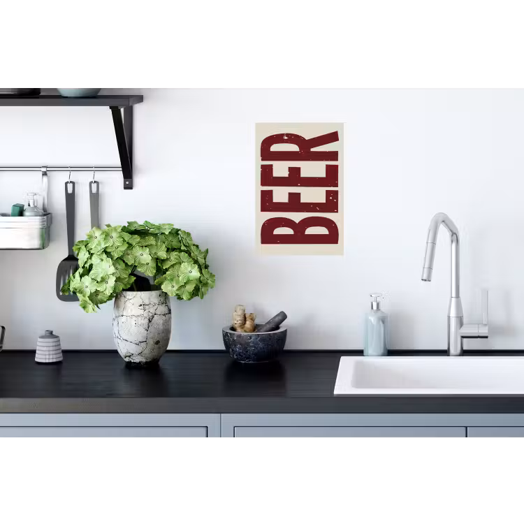 Muursticker - Japandi - Beer - Red - Retro — 2