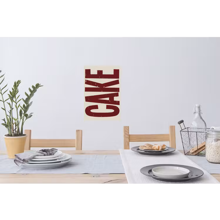 Muursticker - Red - Cake - Decoratie - Eten — 3