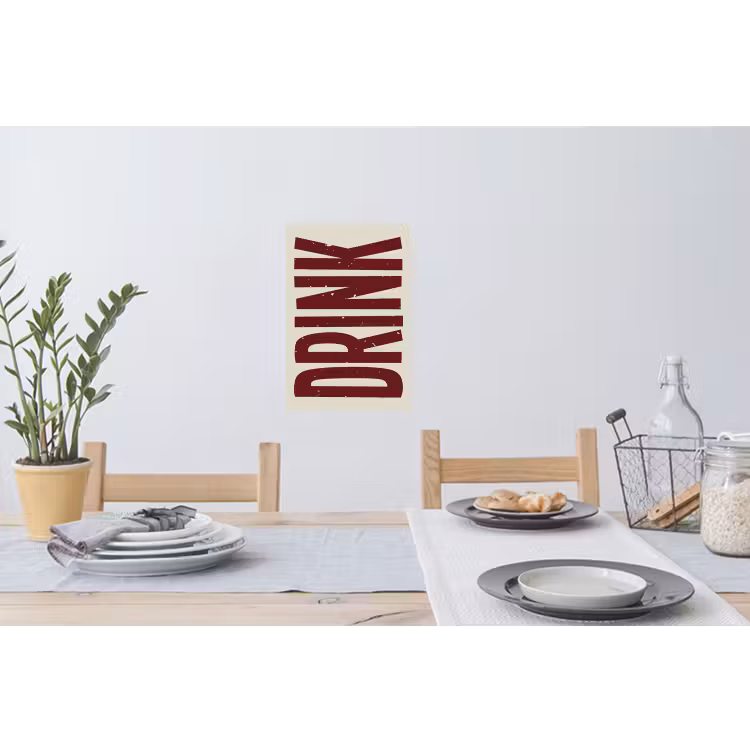 Muursticker - Rood - Vintage - Decoratie - Japandi — 3