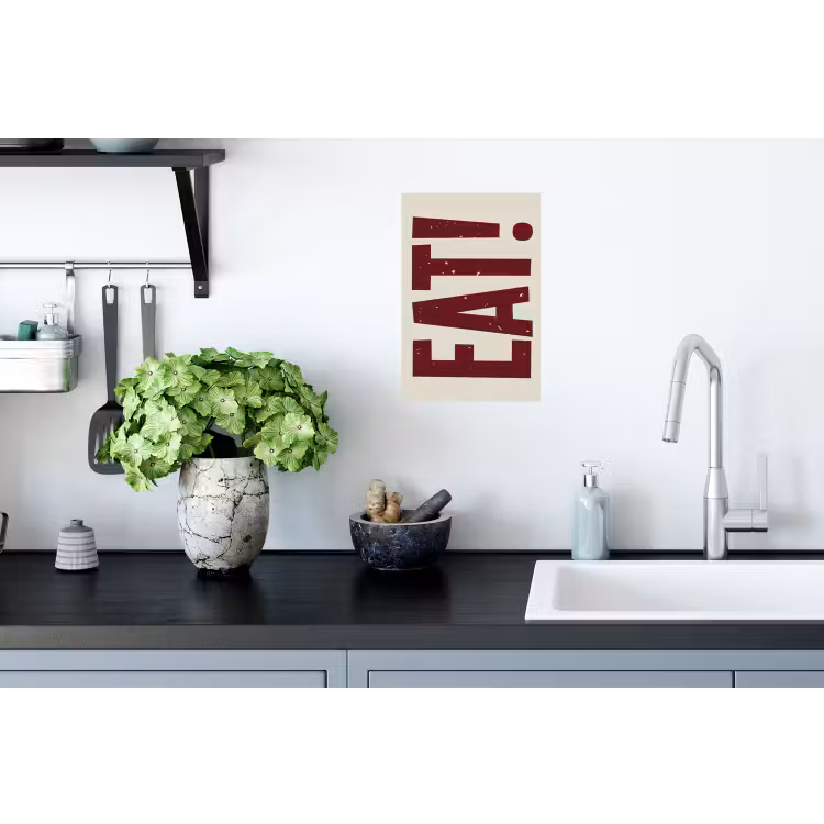 Muursticker - Red - Eten - Vintage - Decoratie — 2