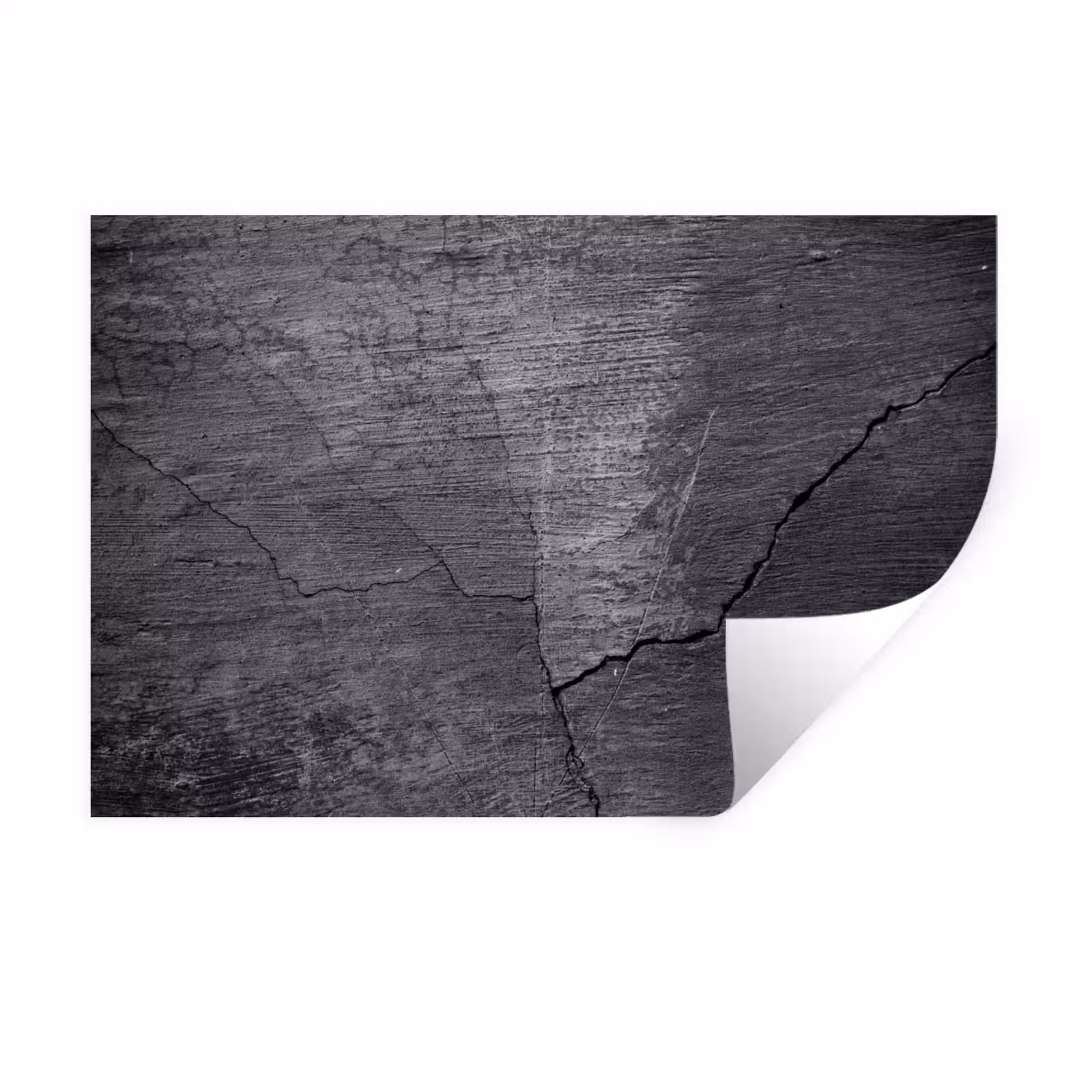 Muursticker - Beton - Zwart - Scheur — 1