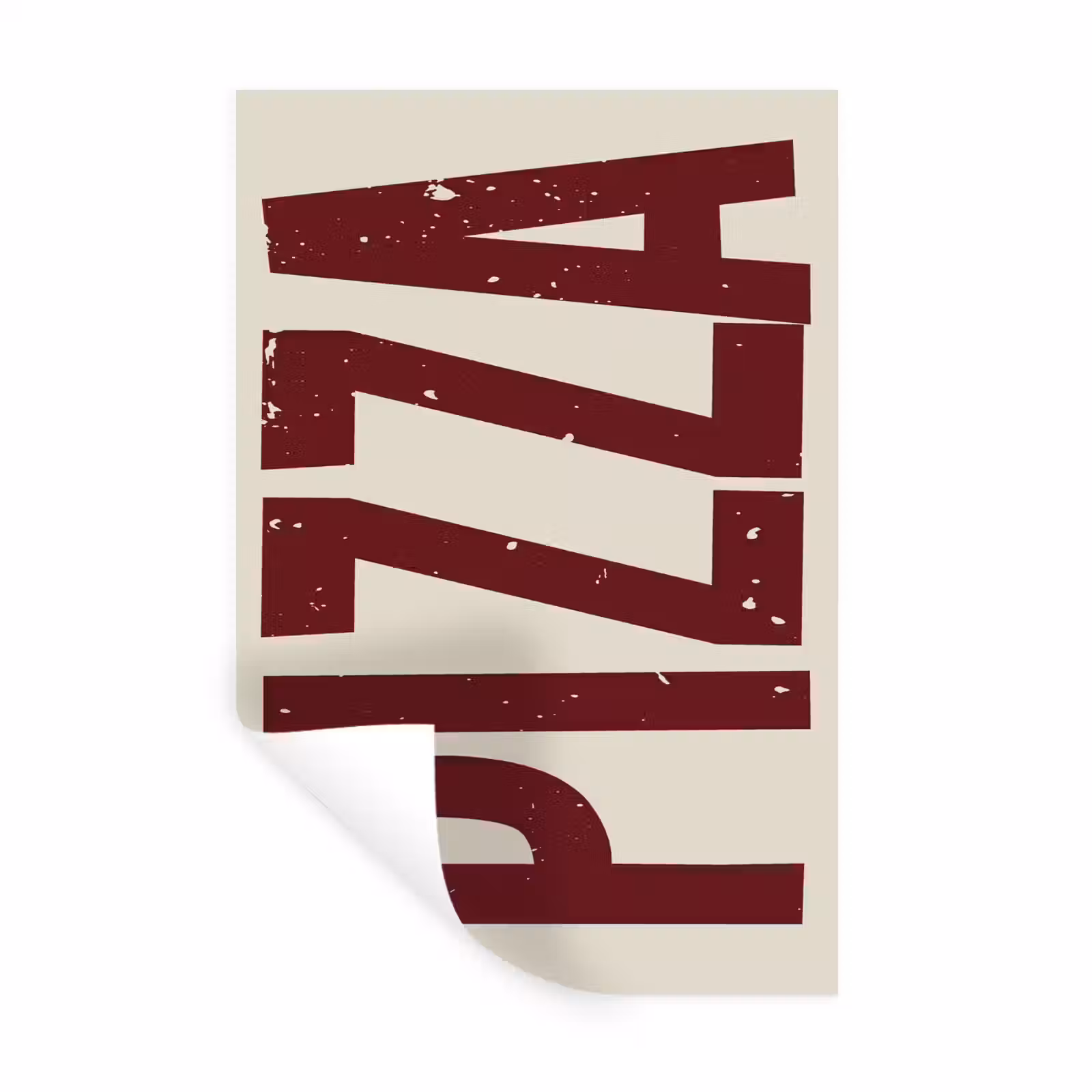 Muursticker - Pizza - Vintage - Decoratie - Japandi — 1