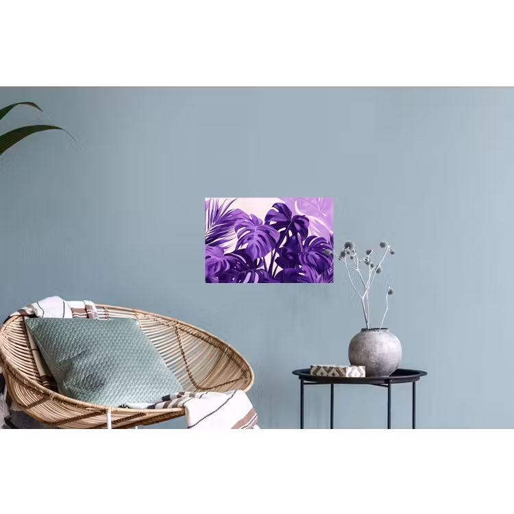 Muursticker - Bladeren - Paars - Tropisch - Abstract — 4