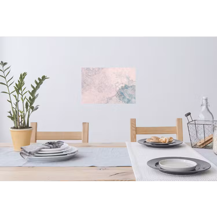Muursticker - Cement - Beton - Retro - Industrieel - Wit - Blauw — 3
