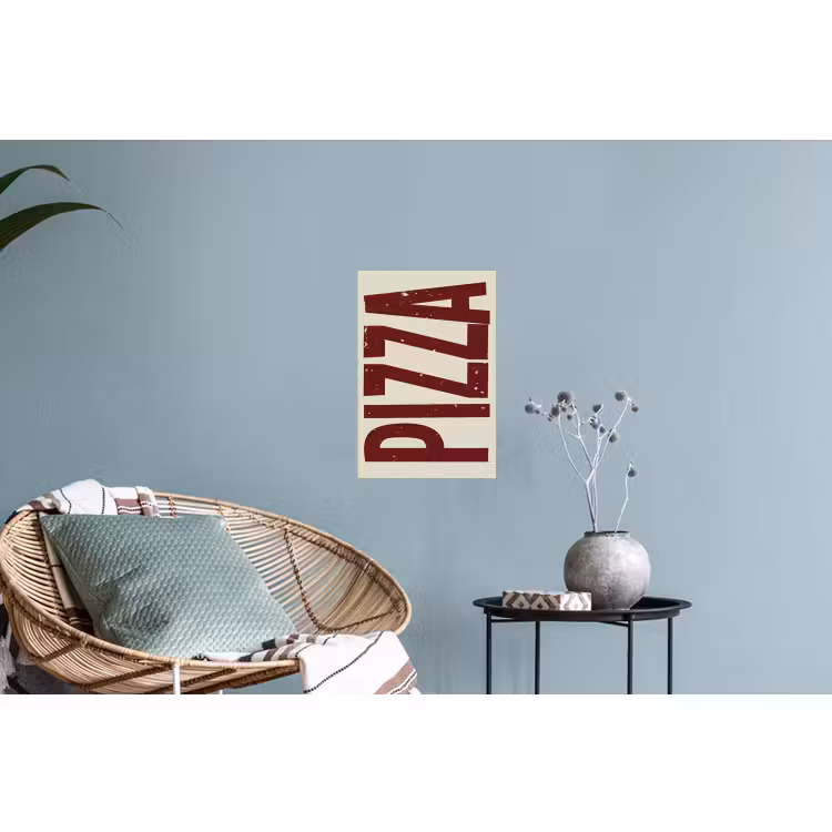 Muursticker - Pizza - Vintage - Decoratie - Japandi — 4