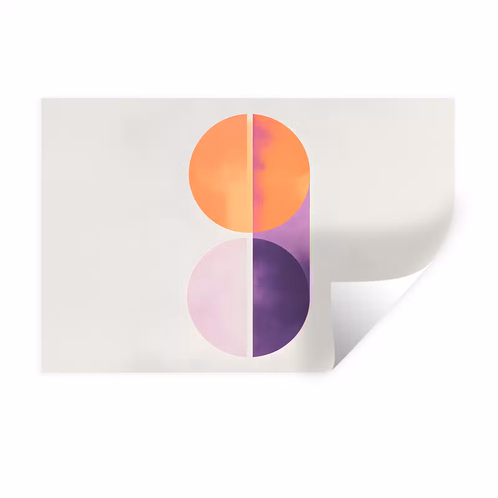 Muursticker - Cirkels - Abstract - Paars — 1