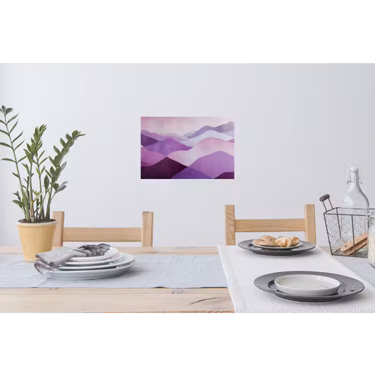 Muursticker - Abstract - Heuvels - Landschap - Paars — 3
