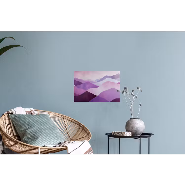 Muursticker - Abstract - Heuvels - Landschap - Paars — 4