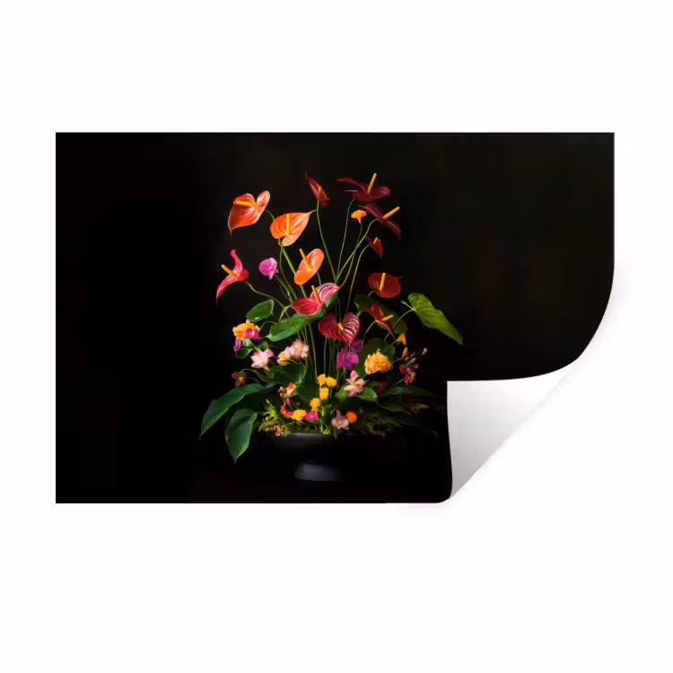 Muursticker - Bloemen - Vaas - Kleurrijk — 1