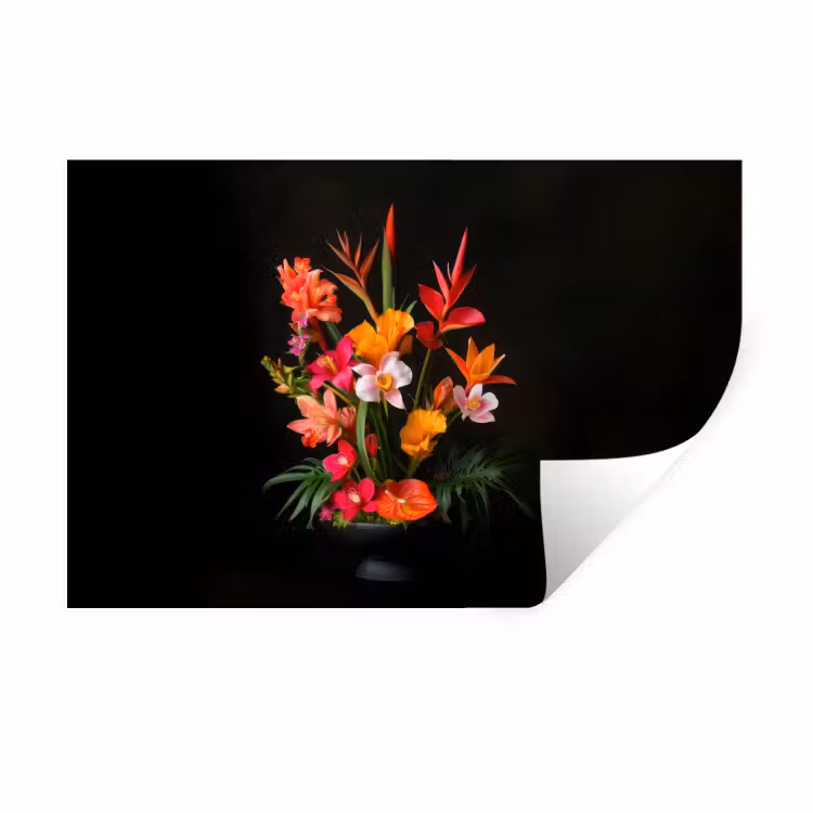 Muursticker - Boeket - Bloemen - Exotisch — 1